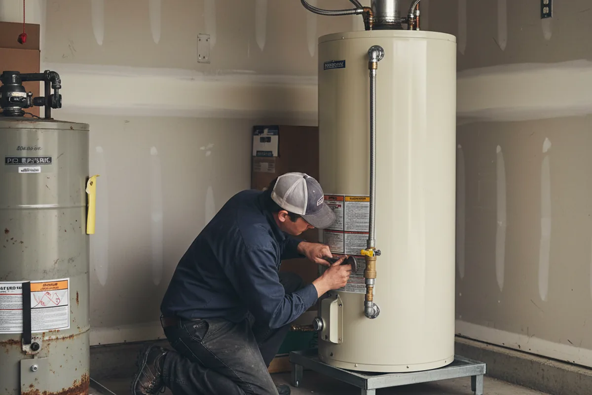 Water heater and shutoff valve replacement in Driftwood